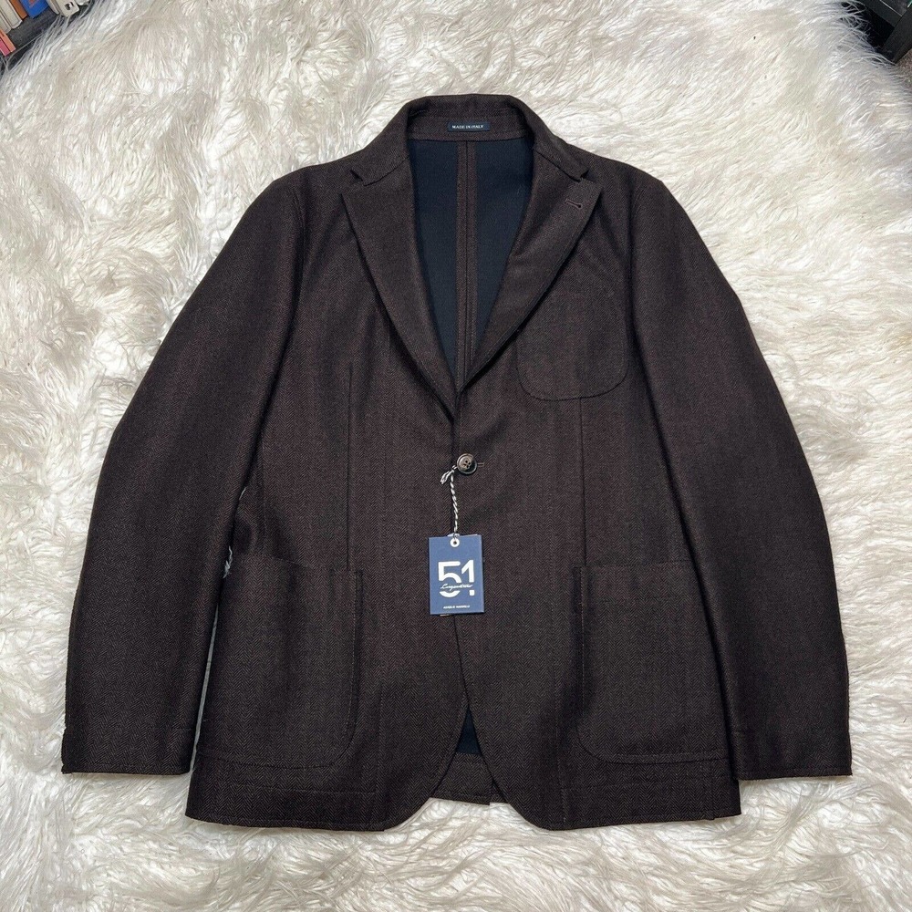 51 CINQUANTUNO ANGELO NARDELLI BROWN BLAZER / SPORTS JACKET SIZE 52